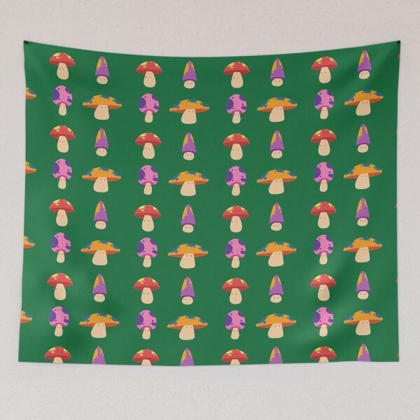 Item preview, Extra small Four Colorful Cute Mushrooms Fungi designed and sold by WinterBon.