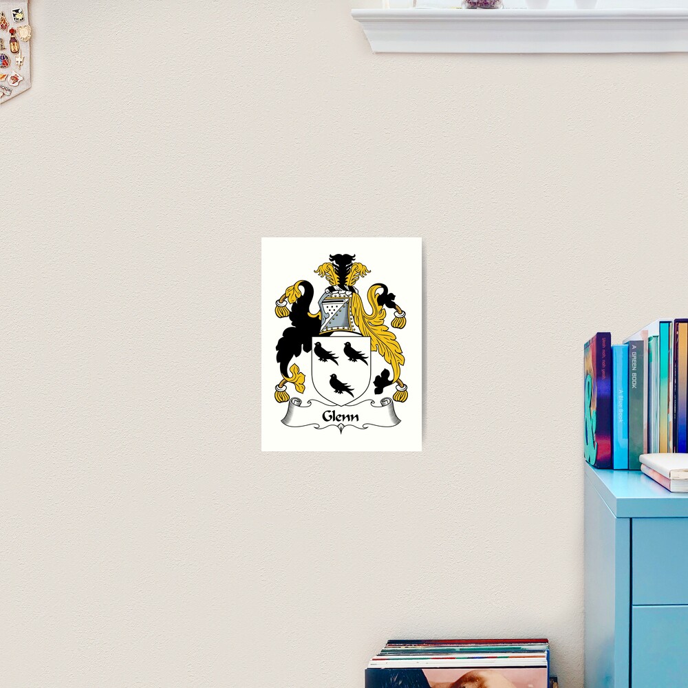 "Glenn Coat of Arms / Glenn Family Crest" Art Print for Sale by