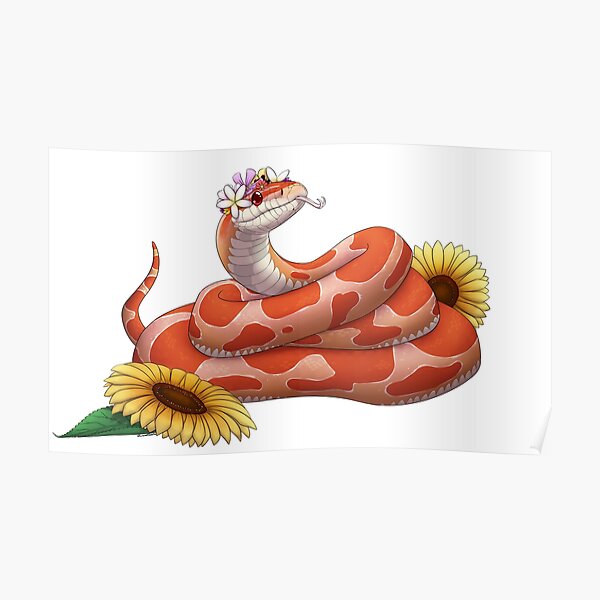 &ldquo;Albino Corn Snake&rdquo; Poster for Sale by LizardBeans | Redbubble