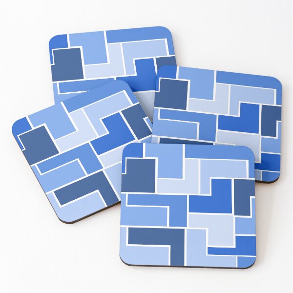 Item preview, Cornflower Blue L-Shaped Hexagons designed and sold by shahramroj.