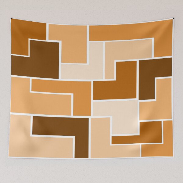 Item preview, Orange L-Shaped Hexagons designed and sold by shahramroj.