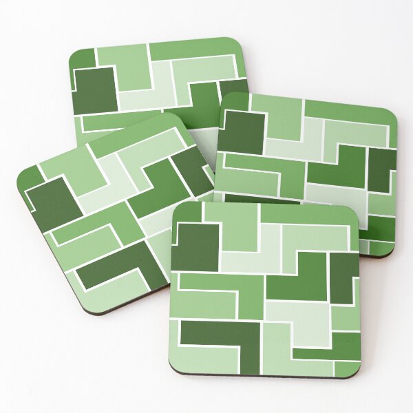 Item preview, Green L-Shaped Hexagons designed and sold by shahramroj.