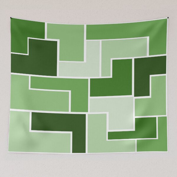 Item preview, Green L-Shaped Hexagons designed and sold by shahramroj.