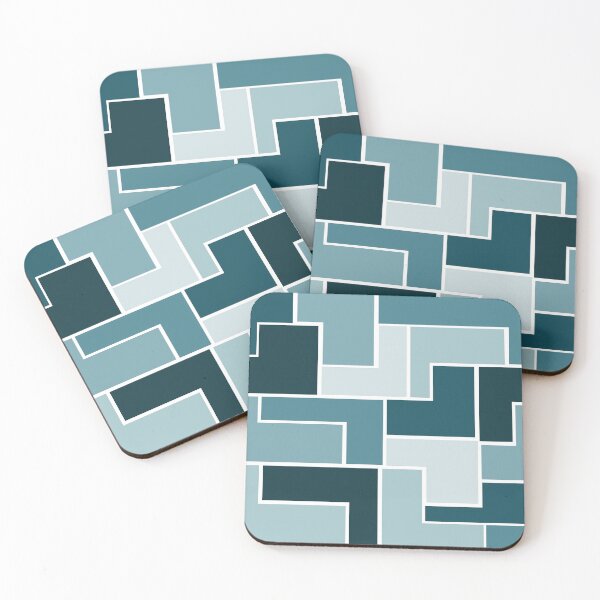 Item preview, Cyan L-Shaped Hexagons designed and sold by shahramroj.