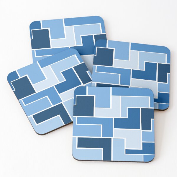 Item preview, Blue L-Shaped Hexagons designed and sold by shahramroj.
