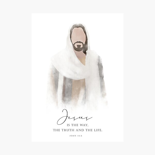 Vista previa del artículo con la obra «Retrato de Jesús, Juan 14: 6, arte cristiano de la pared, cartel cristiano, impresión de Jesús, cartel de Jesús», diseñado y vendido por andienhuynh.