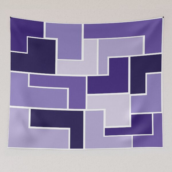 Item preview, Purple L-Shaped Hexagons designed and sold by shahramroj.