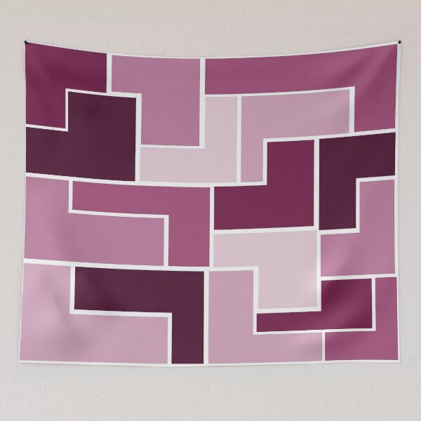 Item preview, Magenta L-Shaped Hexagons designed and sold by shahramroj.