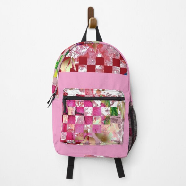 Item preview, Pink floral checks fusion designed and sold by kikilifestyle.