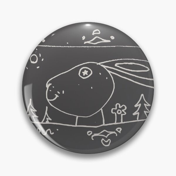 Item preview, happy rabbit says hi naive white line drawing designed and sold by martodesign.