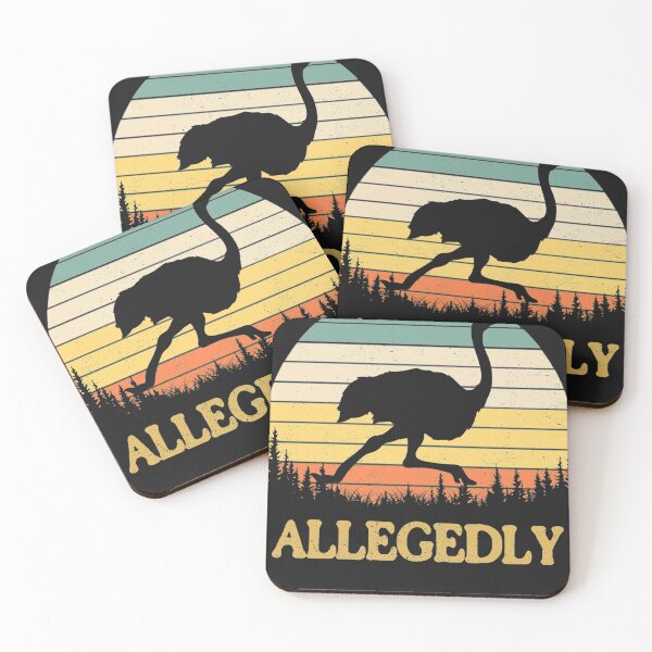 Item preview, Allegedly Ostrich Shirt Funny Retro Flightless Bird Lover designed and sold by wriunimso.