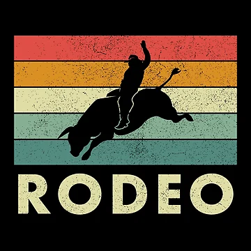 Artwork thumbnail, Retro Vintage Rodeo - Bull Rider, Rodeo by EstelleStar