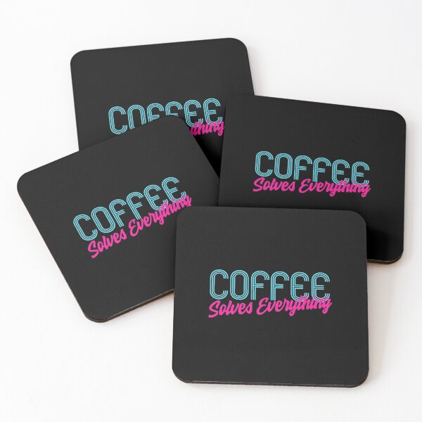 Item preview, Coffee Solves Everything 80s Style Synth Coffee Enthusiast Novelty Gift designed and sold by ToppaDesigns.
