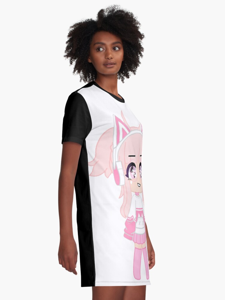 Cute Pink Gacha Life Carachter Graphic T Shirt Dress By Biden16 Redbubble