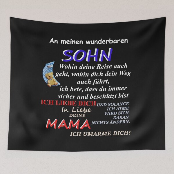 Artikelvorschau, Wunderbarer Sohn Mama Spruch entworfen und verkauft von Myriala.