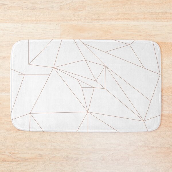 Artikelvorschau, Weiß mit geometrischem Design der Roségoldlinien entworfen und verkauft von shadowbright.