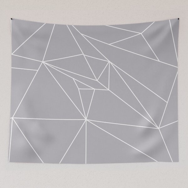 Item preview, Grey with White Lines Geometric Design designed and sold by shadowbright.