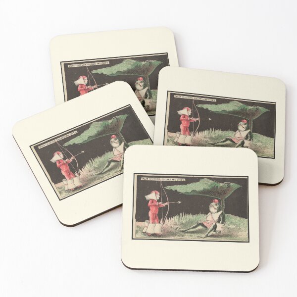 Item preview, "Wear Celluloid Collars and Cuffs" Frog and Archer Celluloid Artwork designed and sold by ellieswilson.