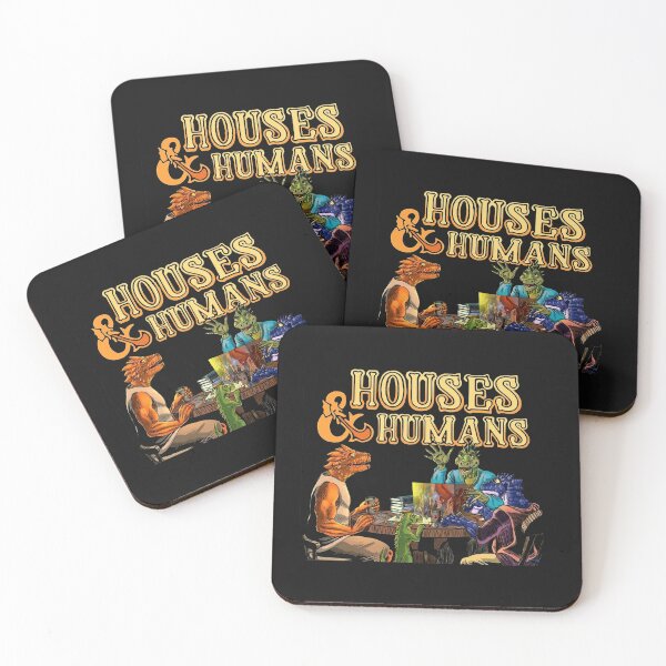 Houses and Humans, Funny Dungeons Coasters (Set of 4)