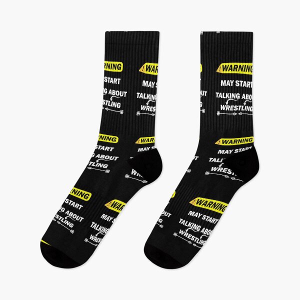 Item preview, Warning May Start Talking About Wrestling _ designed and sold by Abderrahim Bguiguir.