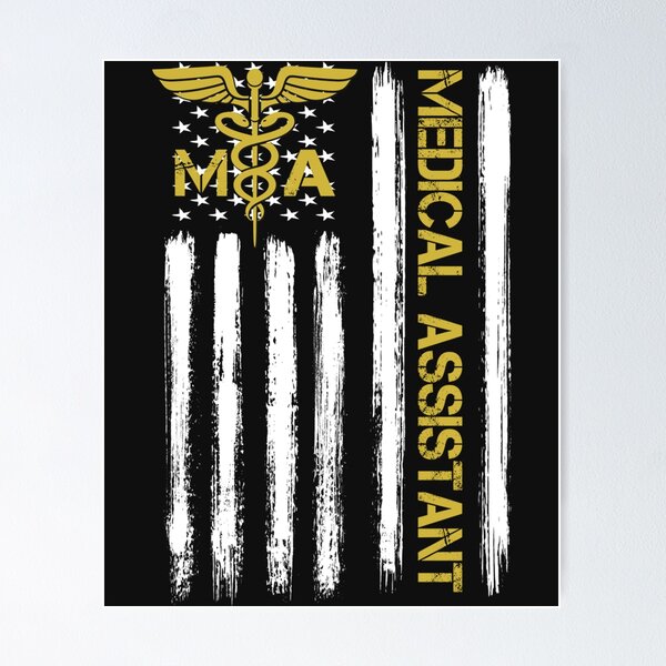 Item preview, American Flag Patriotic Certified Medical Assistant MA Gift designed and sold by wriunimso.