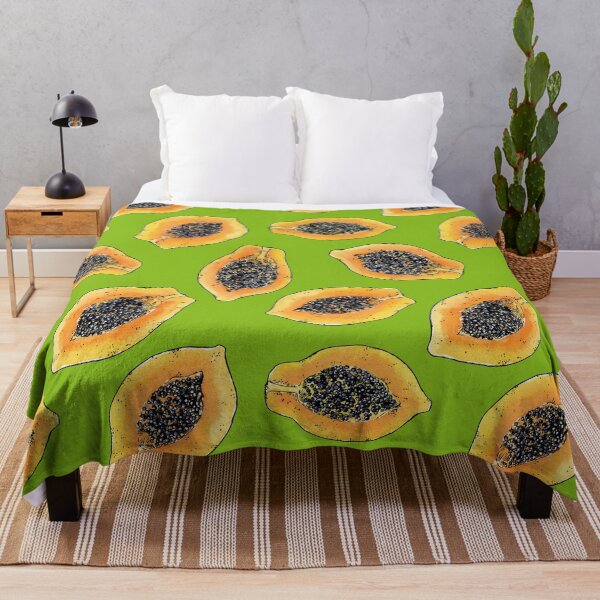 Item preview, Papaya slices on green designed and sold by Katerina Mitkova Kirilova.
