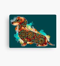 Bohemian Dachshund Canvas Print
