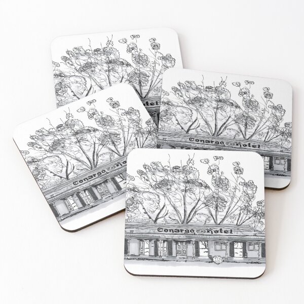 Item preview, Australian Art: Pen & Ink Drawing of an Abandoned Pub Hotel designed and sold by NutsnGum.