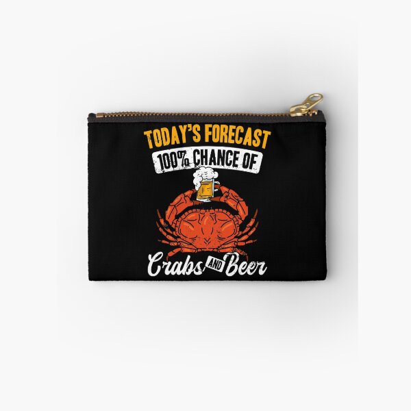 Item preview, Today's Forecast 100% Chance Of Crabs And Beer Beer Alcohol Pincers Alcoholic Beverage Sober Tipsy Pub Liquor Drink designed and sold by shirti.