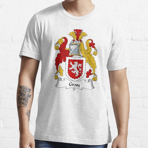 Gray Coat Of Arms Gray Family Crest T Shirt For Sale By   Ssrco,slim Fit T Shirt,mens,fafafa Ca443f4786,front,square Product,600x600 