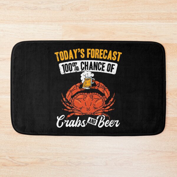 Item preview, Today's Forecast 100% Chance Of Crabs And Beer Beer Alcohol Pincers Alcoholic Beverage Sober Tipsy Pub Liquor Drink designed and sold by shirti.