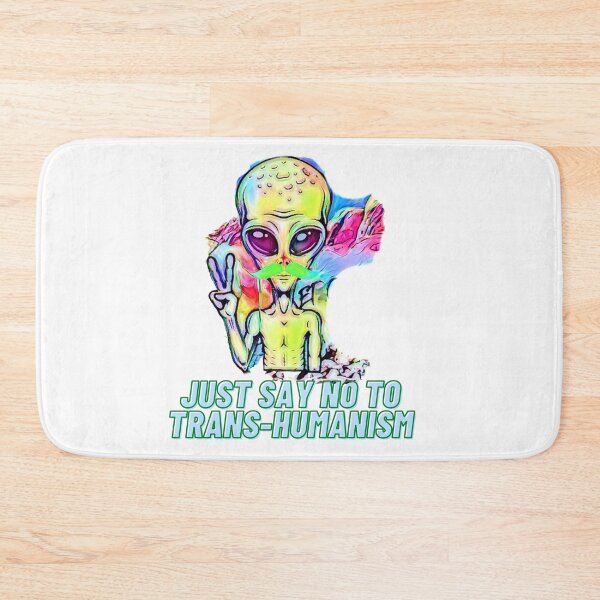 Item preview, Just Say NO to Trans-Humanism (ET peace sign) designed and sold by HamiltonmagicTs.