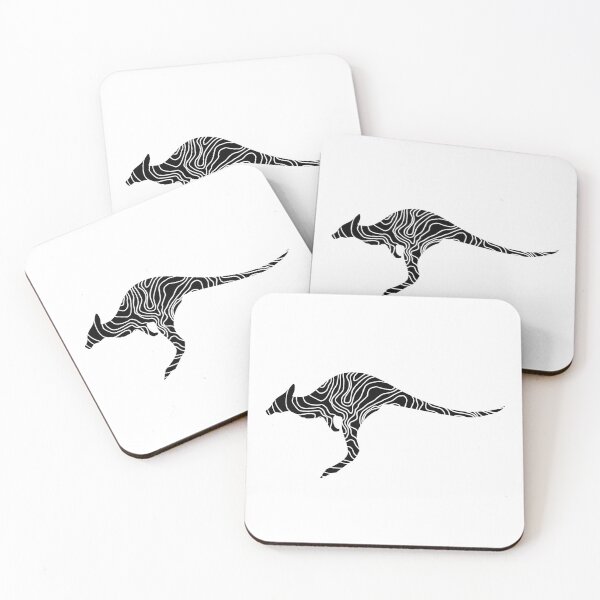 Item preview, Kangaroo with geographic map designed and sold by ondrejcreates.