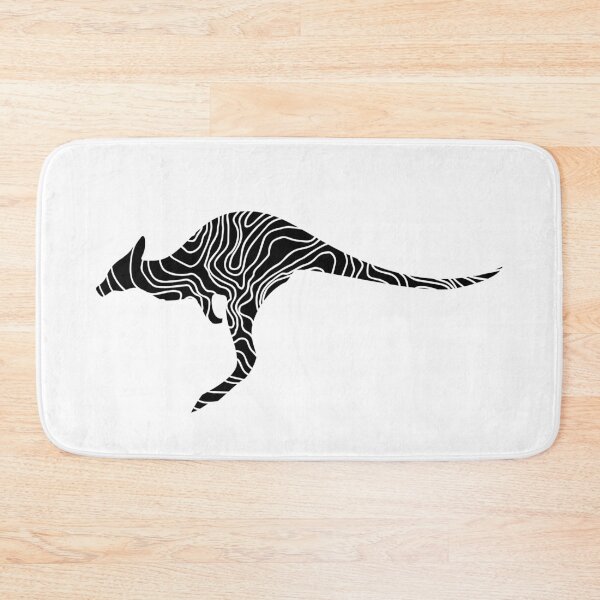 Item preview, Kangaroo with geographic map designed and sold by ondrejcreates.