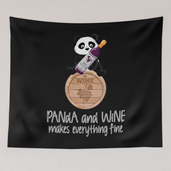 Item preview, Panda And Wine Makes Everything Fine designed and sold by besTmanuFacture.