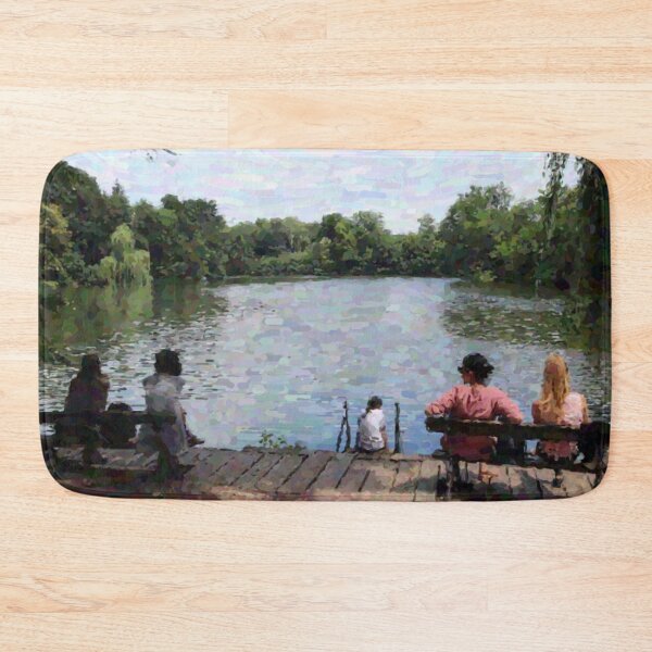 Item preview, Lakeside Chat in The Afternoon Oil Painting designed and sold by Billgreen54.