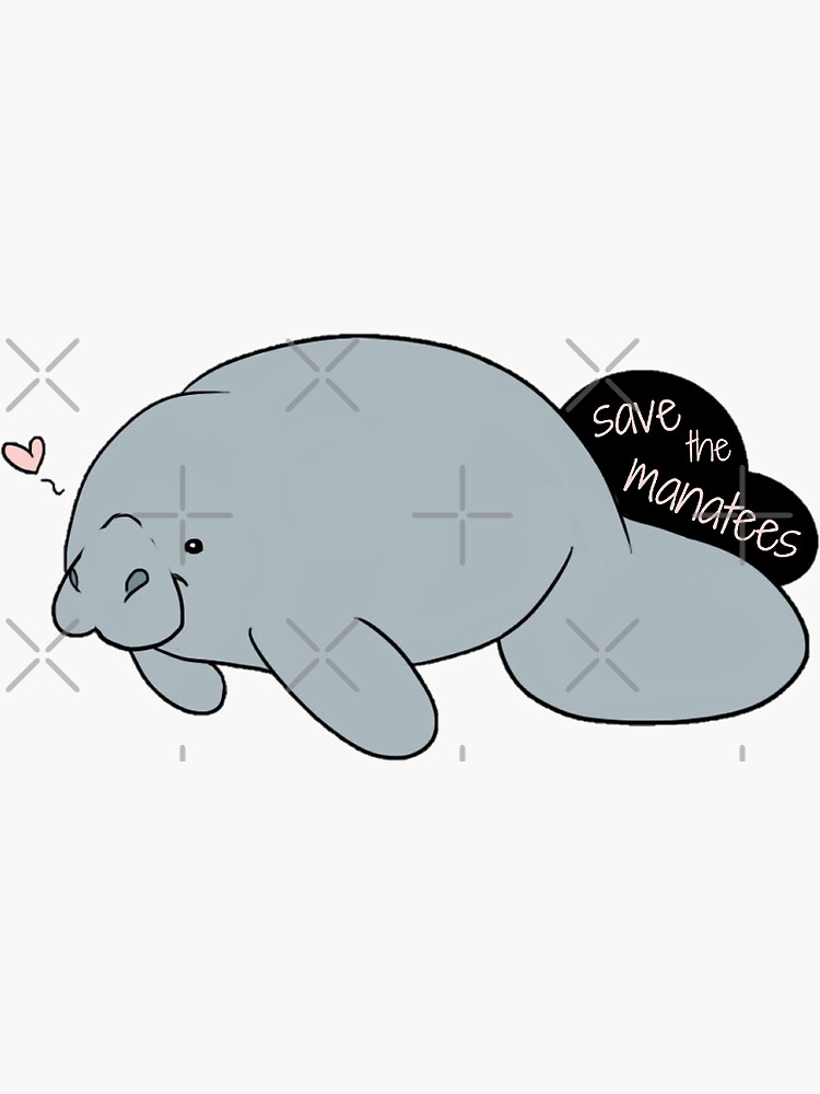 "Save the Manatees" Sticker for Sale by peyhae | Redbubble