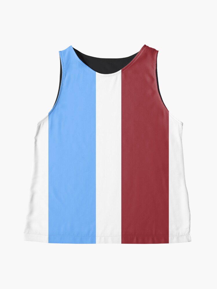 Crystal Palace Retro 1972 White Blue & Claret Striped | Sleeveless Top