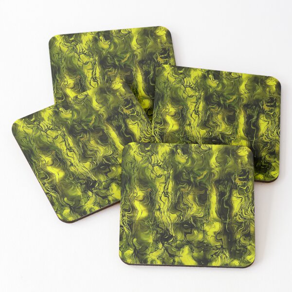 Item preview, Nervous Energy Grungy Abstract Art In Black and Yellow designed and sold by taiche.