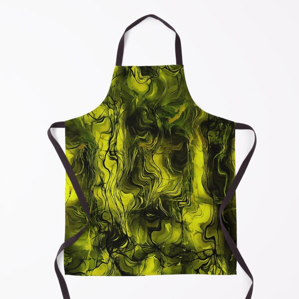 Item preview, Nervous Energy Grungy Abstract Art In Black and Yellow designed and sold by taiche.
