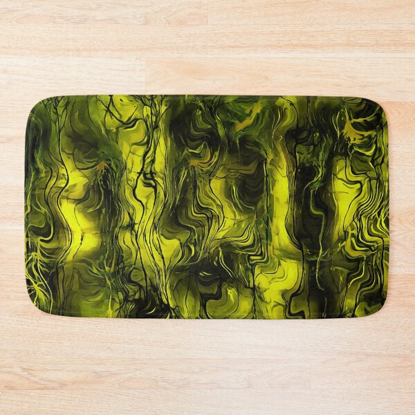 Item preview, Nervous Energy Grungy Abstract Art In Black and Yellow designed and sold by taiche.