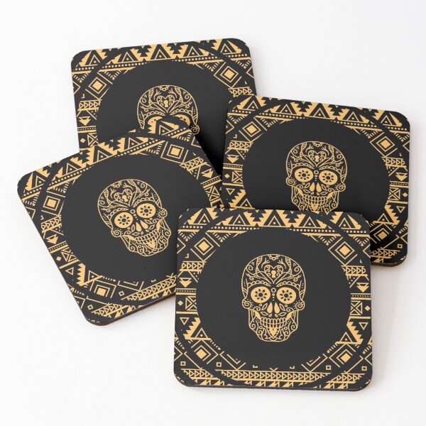 Item preview, Sugar Skull Gold designed and sold by ImpPrintsArt.