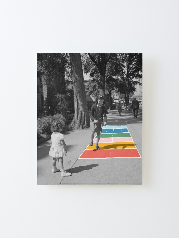 Alternate view of Hopscotch Mounted Print