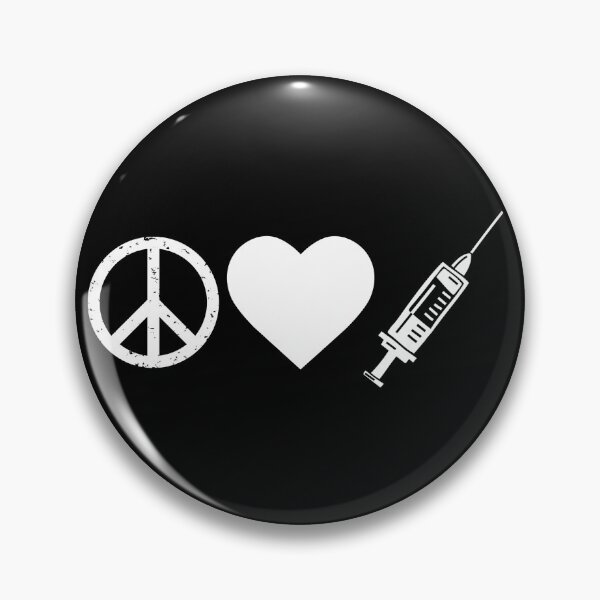 Item preview, Peace Love Vaccine Anti-Virus Germaphobe Pro Vaccination Gear designed and sold by DynamicDesign.
