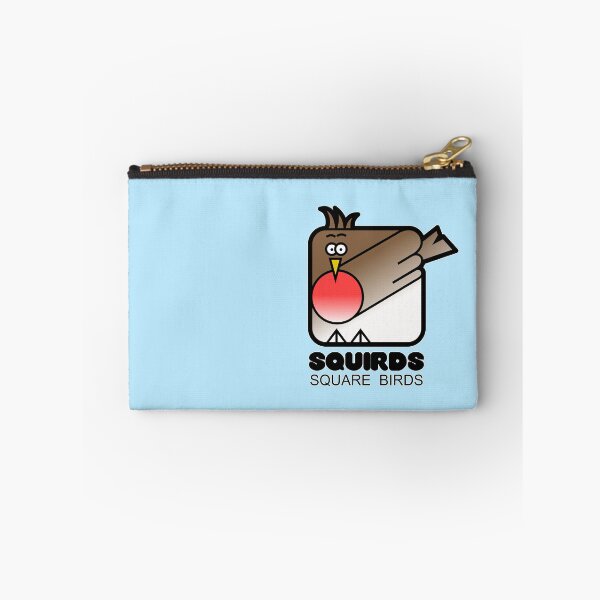 Item preview, Retro Minimalist Square Bird Red Robin Squirds Blue designed and sold by Quooki.
