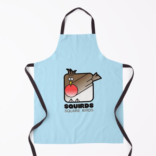 Item preview, Retro Minimalist Square Bird Red Robin Squirds Blue designed and sold by Quooki.