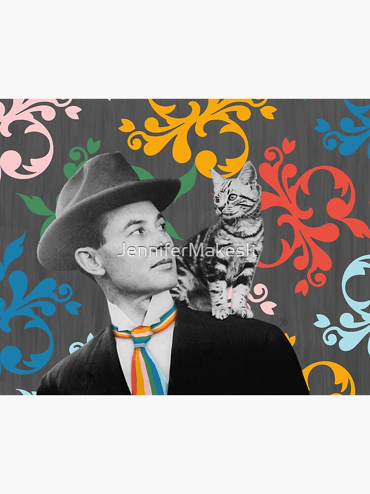 Thumbnail 3 of 3, Canvas Print, What’s Up Pussycat? designed and sold by JenniferMakesIt.