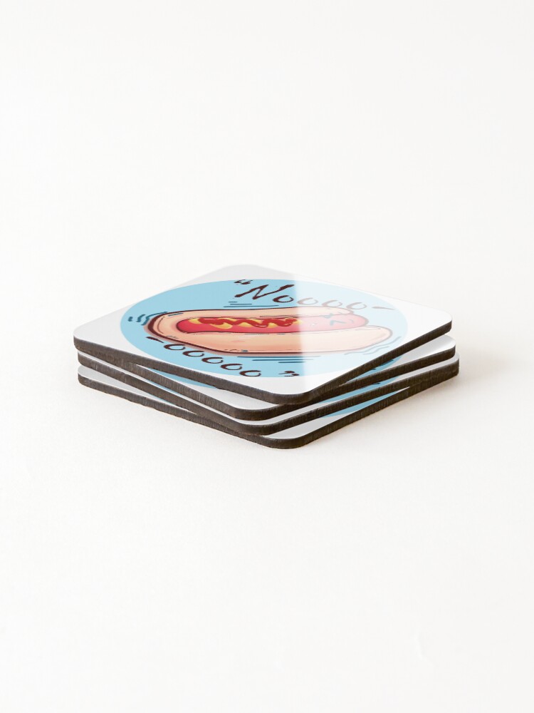 Thumbnail 4 of 5, Coasters (Set of 4), "Nooooooo-" Blue designed and sold by Rru9.