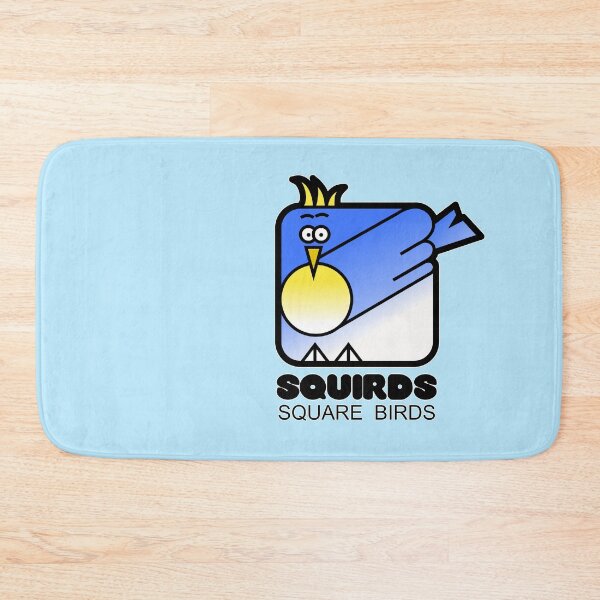 Item preview, Retro Minimalist Square Bird Blue Jay Squirds Blue designed and sold by Quooki.