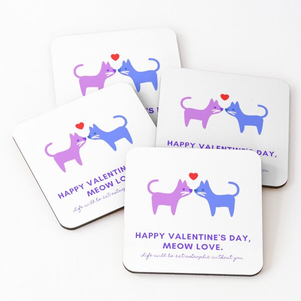 Item preview, Meow love valentines day  designed and sold by mrWho999.